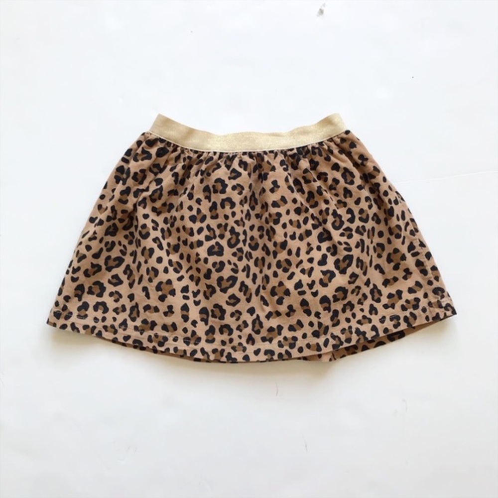Carters kids leopard print corduroy skirt EUC 4/5T
